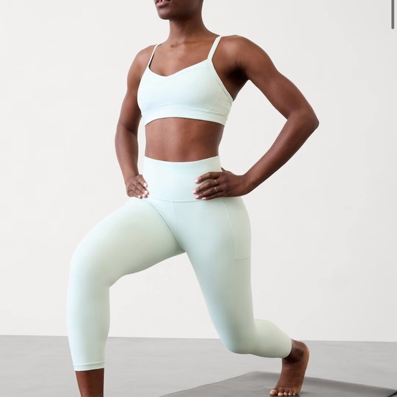 Athleta SALUTATION STASH 7/8 LEGGING in Glacier Size Small Petite - Picture 1 of 8